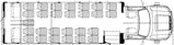 ameritrans f550 f330 floorplan 33 passenger, slide wall