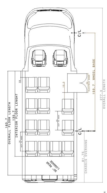 ventura transit v234 14 passenger buses for sale,floor plan