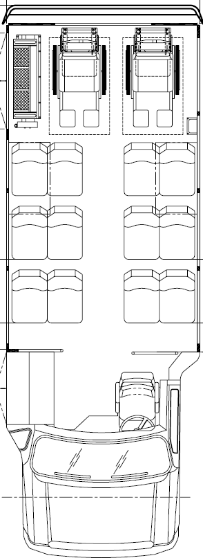 used bus sales, wheelchair, floorplan