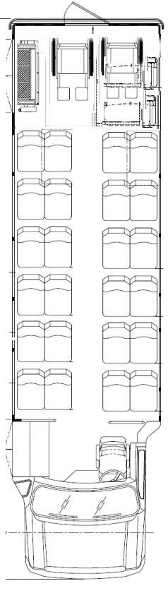 2 wheel chair handicap buses for sale, floorplan